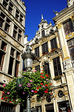 Guild houses, Baroque style, Grand Place, Grote Markt square, city centre, Brussels, Belgium, Benelux, Europe