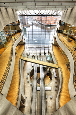 Inside the Royal Library at the Black Diamond building, Copenhagen, Denmark, Europe