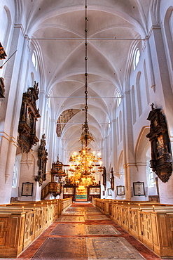 Sct. Olai Domkirke cathedral, interior, Helsingor, Elsinore, Denmark, Europe