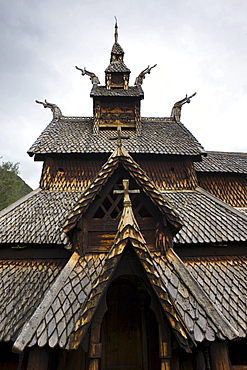 Borgund Stave Church, detail, Norway, Scandinavia, Europe