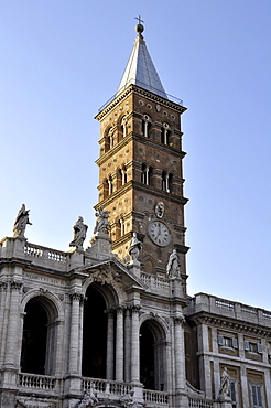 Vestibule and bell tower, Basilica Santa Maria Maggiore, Rome, Lazio, Italy, Europe