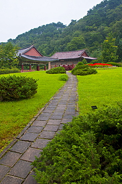 Buddhist Pohyon Temple on Mount Myohyang-san, North Korea, Asia