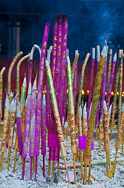 Incense in a monastery in Leshan, Sichuan, China, Asia