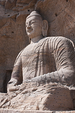 Yungang Grottoes, early Buddhist cave temples, Unesco World Heritage Site, Shanxi, China, Asia