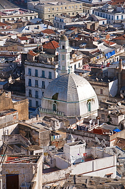 View over the Unesco World Heritage site, the Kasbah, historic district of Algiers, Algeria, Africa