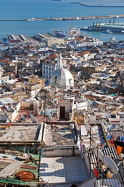 View over the Unesco World Heritage site, the Kasbah, historic district of Algiers, Algeria, Africa