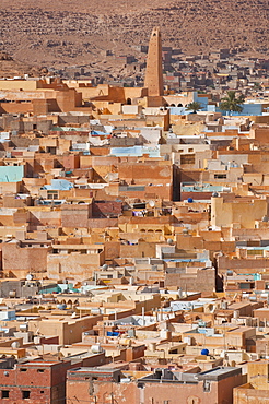 View over a village in the UNESCO World Heritage Site of M'zab, Algeria, Africa