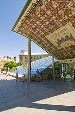 Roof of the metro station in Baku, Azerbaijan, Caucasus, Middle East