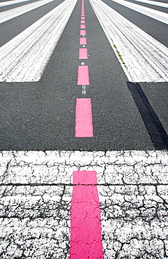 Markings on the runway of the former Tempelhof Airport, Berlin, Germany, Europe