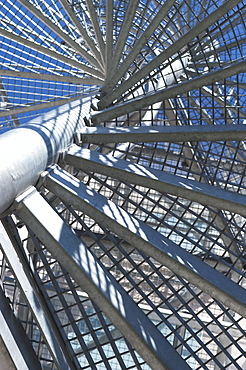 Circular staircase made of metal