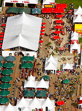 Aerial view, Zeltfestival Ruhr tent festival, tent city, Witten, Bochum, Ruhrgebiet region, North Rhine-Westphalia, Germany, Europe