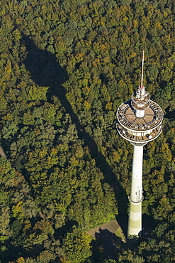 Aerial view, TV tower, Muelheim an der Ruhr, Ruhrgebiet region, North Rhine-Westphalia, Germany, Europe