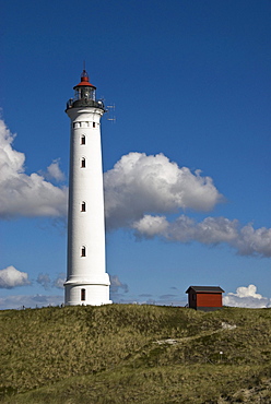 Lighthouse in Norre Lyngvig, Hvide Sande, Jutland, Denmark, Europe