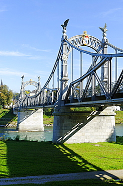 Bridge across the river Salzach, Laufen, Upper Bavaria, Bavaria, Germany, Europe