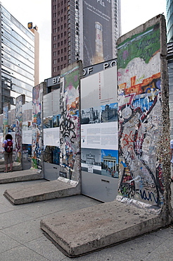 Remnants of the Berlin Wall, Potsdamer Platz, Berlin, Germany, Europe