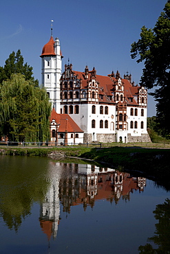 Schloss Basedow Castle, Mecklenburg Switzerland, Mecklenburg-Western Pomerania, Germany, Europe