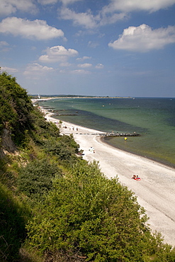 Cliffs and beach, Baltic resort Hohwacht, Hohwachter Bucht bay, Baltic Coast, Schleswig-Holstein, Germany, Europe