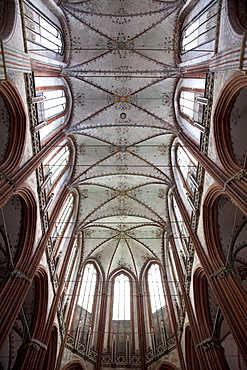 Vault, St. Mary's Church, Hanseatic City of Luebeck, Schleswig-Holstein, Germany, Europe