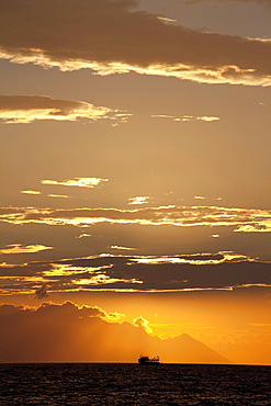 Sunset on the Aegean coast, Lycia, Turkey, Asia