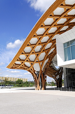 Detail view, Centre Pompidou-Metz, Metz, Lorraine, France, Europe