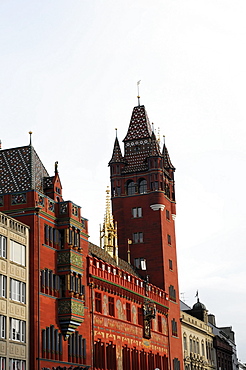 Partial view of the Town Hall, Basel, Switzerland, Europe