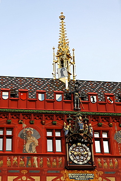 Partial view of the Town Hall, Basel, Switzerland, Europe