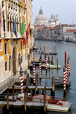 Canale Grande, looking towards the Church of Santa Maria della Salute, Venice, Veneto, Italy, Europe