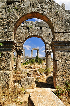 Byzantine church ruin at the archeological site of Kharab Shams, Dead Cities, Syria, Middle East, West Asia