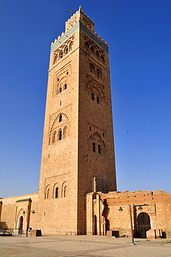 Minaret of Koutoubia, Kutubiya Mosque in Marrakesh Medina, Unesco World Heritage Site, Morocco, North Africa