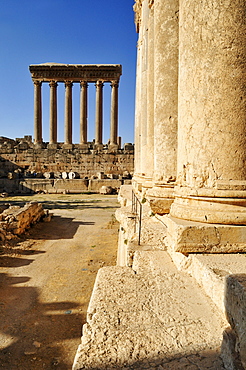 Antique ruins at the archeological site of Baalbek, Unesco World Heritage Site, Bekaa Valley, Lebanon, Middle East, West Asia