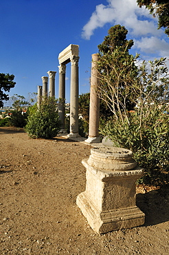 Ancient Roman ruins at the archeological site of Byblos, Unesco World Heritage Site, Jbail, Lebanon, Middle east, West Asia