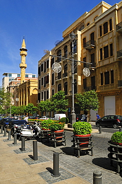 Buildings in the historic center of Beirut, Beyrouth, Lebanon, Middle East, West Asia