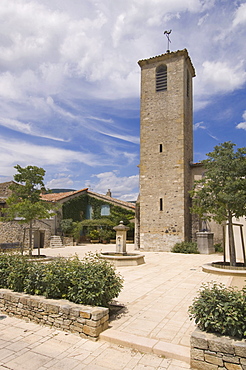 Medieval village of Coux, main square, Ardeche, Rhones Alpes, France, Europe