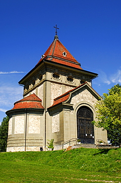 Herz-Jesu-Kapelle, Sacred Heart chapel, on the Way of St. James in Posieux, canton of Fribourg, Switzerland, Europe