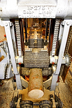 Old sawmill and frame saw, Benediktbeuren, Bavaria, Germany, Europe