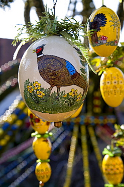 Painted Easter eggs, Bieberbach, Franconia, Bavaria, Germany, Europe