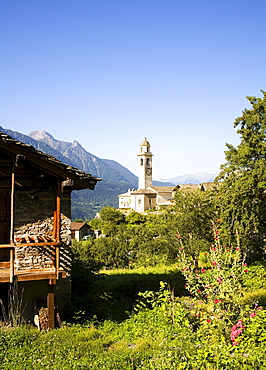 Soglio, Engadin valley, Val Bregaglia valley, Bergell Tal valley, Switzerland, Europe