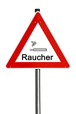 Danger sign, Raucher or smoker, composing