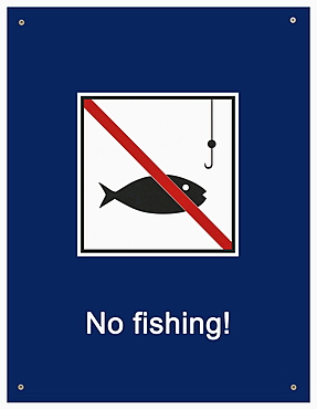 Sign, No fishing!