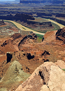 River bend, Gooseneck, Canyon, Colorado River, Dead Horse Point State Park, Utah, USA, America