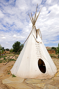 Replica of a tent of the Ute Indians, Bluff, Utah, USA, North America