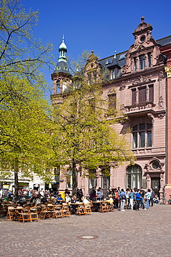 Universitaetsplatz, University Square, Heidelberg, Neckar, Palatinate, Baden-Wuerttemberg, Germany, Europe