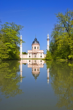 Schwetzingen Castle, Rote Moschee mosque in the castle garden, Schwetzingen, Electoral Palatinate, Baden-Wuerttemberg, Germany, Europe