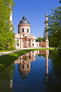 Schwetzingen Castle, Rote Moschee mosque in the castle garden, Schwetzingen, Electoral Palatinate, Baden-Wuerttemberg, Germany, Europe