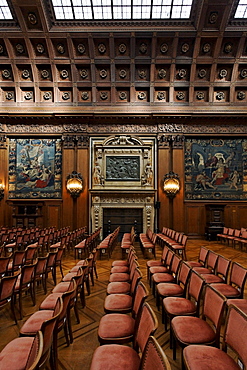 Great Hall, Concert Hall, Villa Huegel, former home of the Krupp family, Essen-Baldeney, North Rhine-Westphalia, Germany, Europe