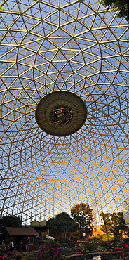 Glass roof, the Botanical Garden in Mitchell Park, Milwaukee, Wisconsin, USA