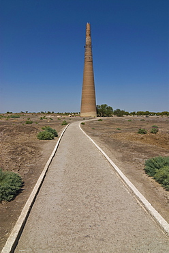 Gutluk Temir Minaret in Konye-Urgench, Turkmenistan, Central Asia