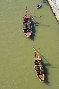 Boats in the harbor of Porto, Portugal, Europe