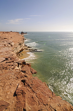 Sandstone cliffs of Cap Blanc, Nouadhibou, Mauritania, northwestern Africa