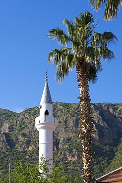 Minaret of Kas, south coast of Turkey, Western Asia